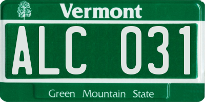 VT license plate ALC031