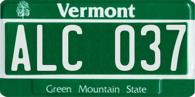 VT license plate ALC037