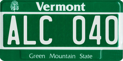 VT license plate ALC040