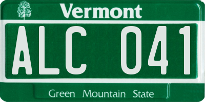 VT license plate ALC041