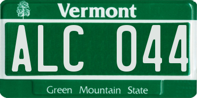 VT license plate ALC044