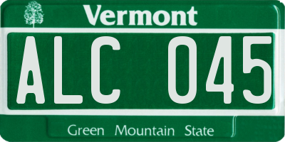 VT license plate ALC045