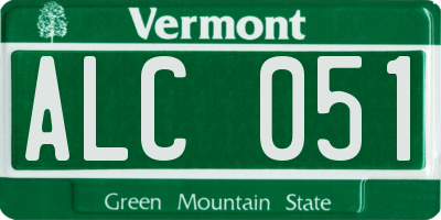VT license plate ALC051