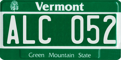 VT license plate ALC052