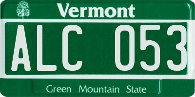 VT license plate ALC053