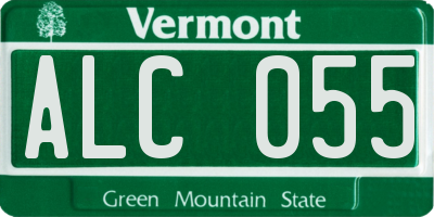 VT license plate ALC055