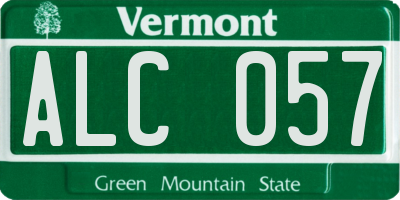 VT license plate ALC057