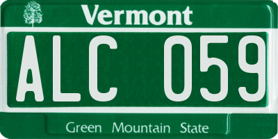 VT license plate ALC059