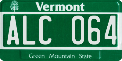 VT license plate ALC064