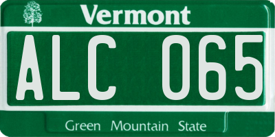 VT license plate ALC065
