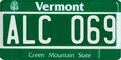 VT license plate ALC069