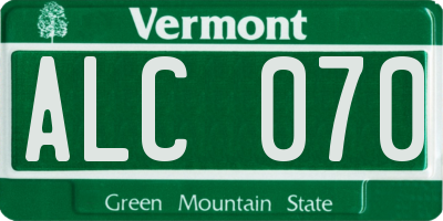 VT license plate ALC070