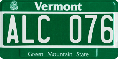 VT license plate ALC076