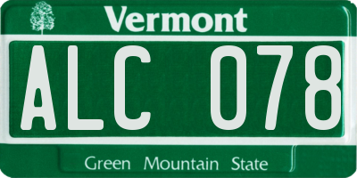 VT license plate ALC078