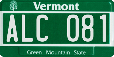 VT license plate ALC081