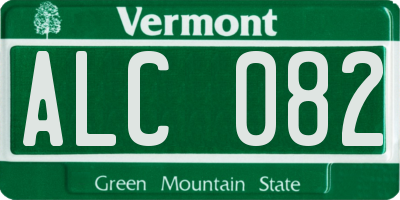 VT license plate ALC082