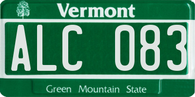 VT license plate ALC083