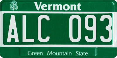 VT license plate ALC093