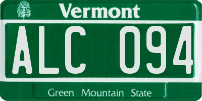 VT license plate ALC094