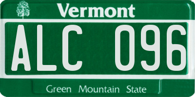 VT license plate ALC096