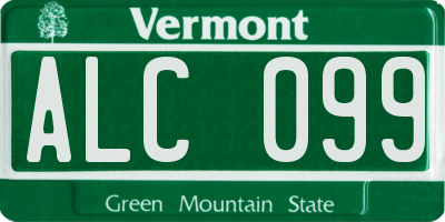 VT license plate ALC099