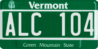 VT license plate ALC104