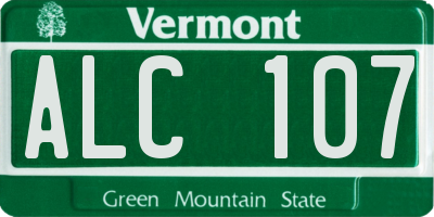 VT license plate ALC107