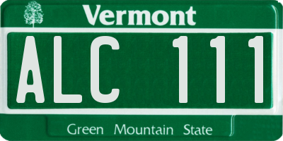 VT license plate ALC111