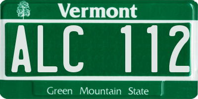 VT license plate ALC112
