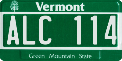 VT license plate ALC114