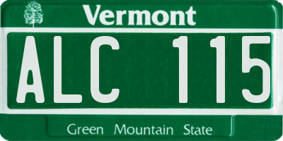 VT license plate ALC115