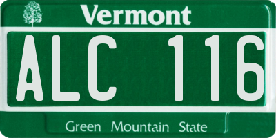 VT license plate ALC116