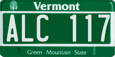 VT license plate ALC117