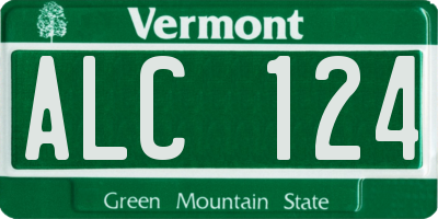 VT license plate ALC124