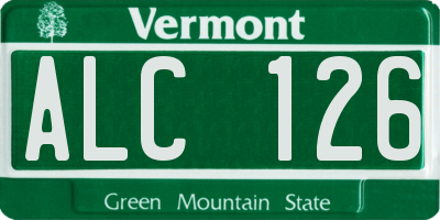 VT license plate ALC126