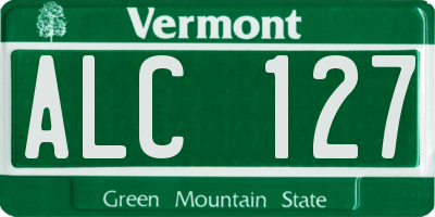 VT license plate ALC127