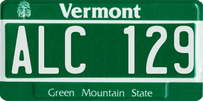 VT license plate ALC129