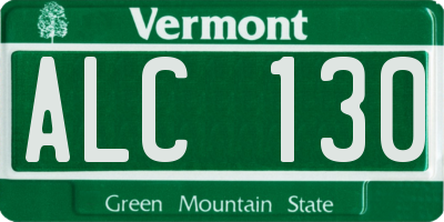 VT license plate ALC130
