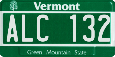 VT license plate ALC132
