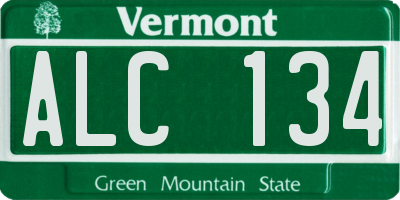 VT license plate ALC134