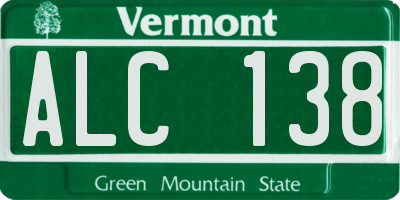 VT license plate ALC138