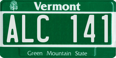 VT license plate ALC141