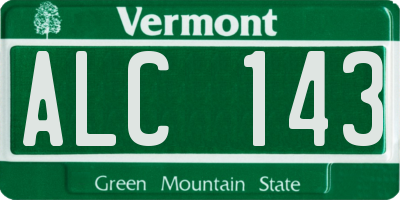 VT license plate ALC143