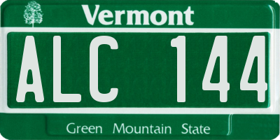 VT license plate ALC144