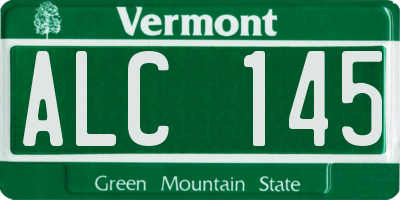 VT license plate ALC145