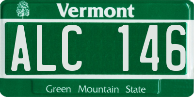 VT license plate ALC146