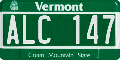 VT license plate ALC147