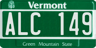 VT license plate ALC149