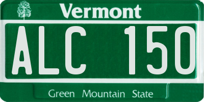 VT license plate ALC150