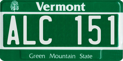 VT license plate ALC151